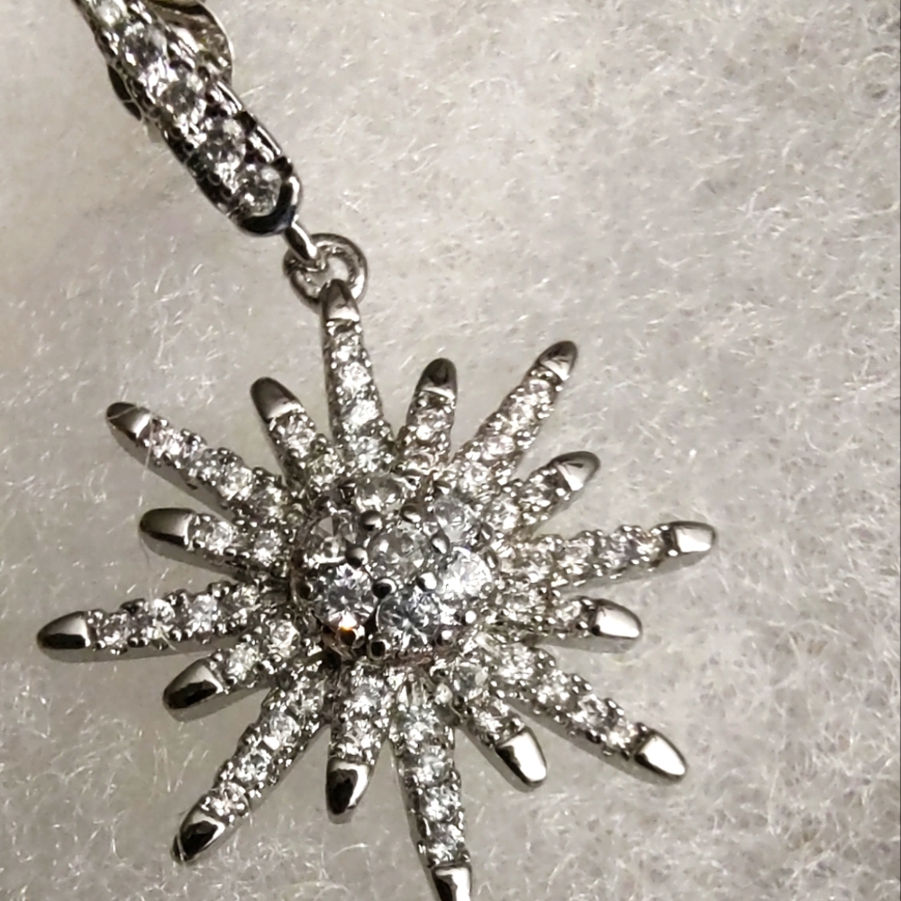 Crystal snowflake earrings